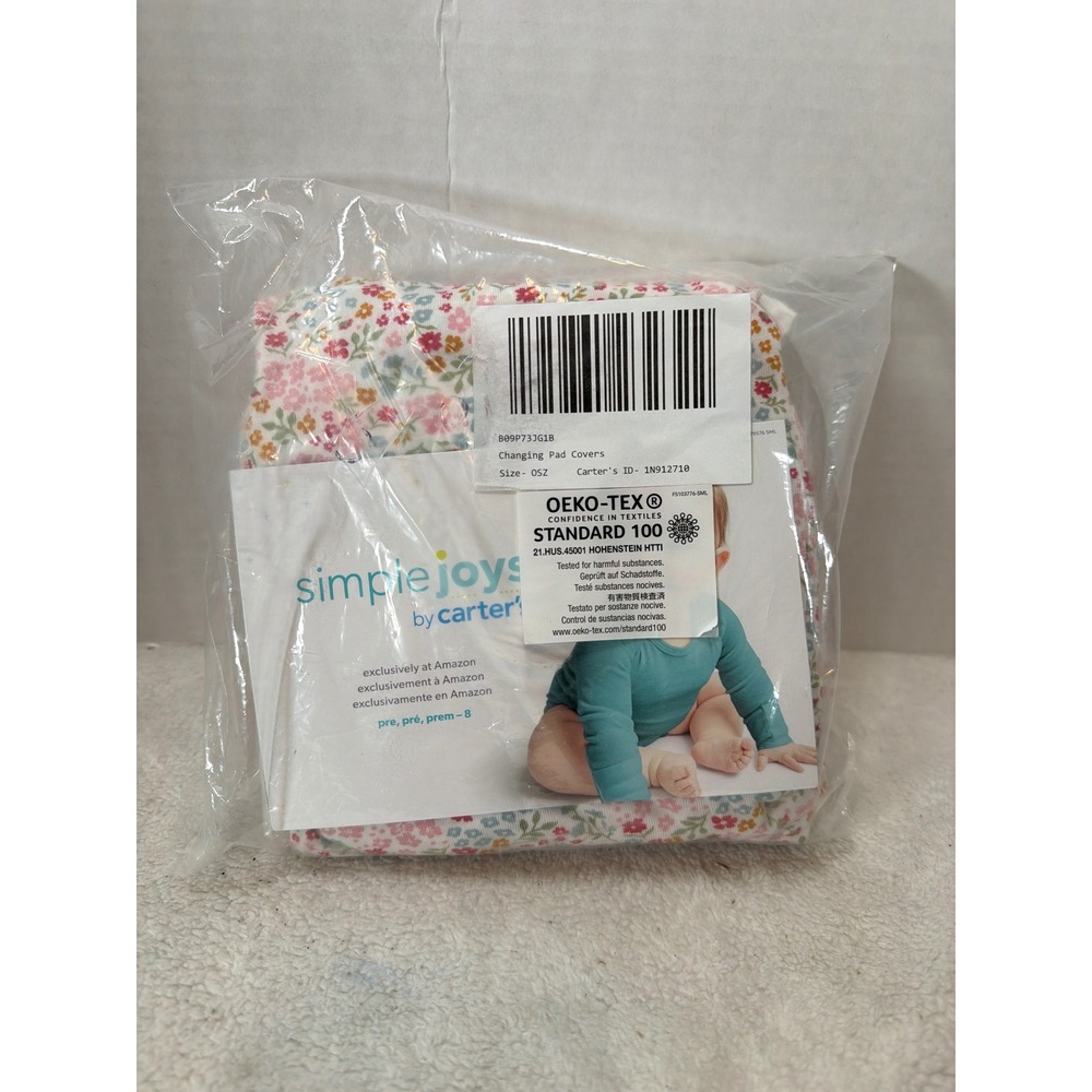 NEW Simple Joys by Carter's Changing‎ Pad Covers Floral Print & Polka Dot 2 Pack